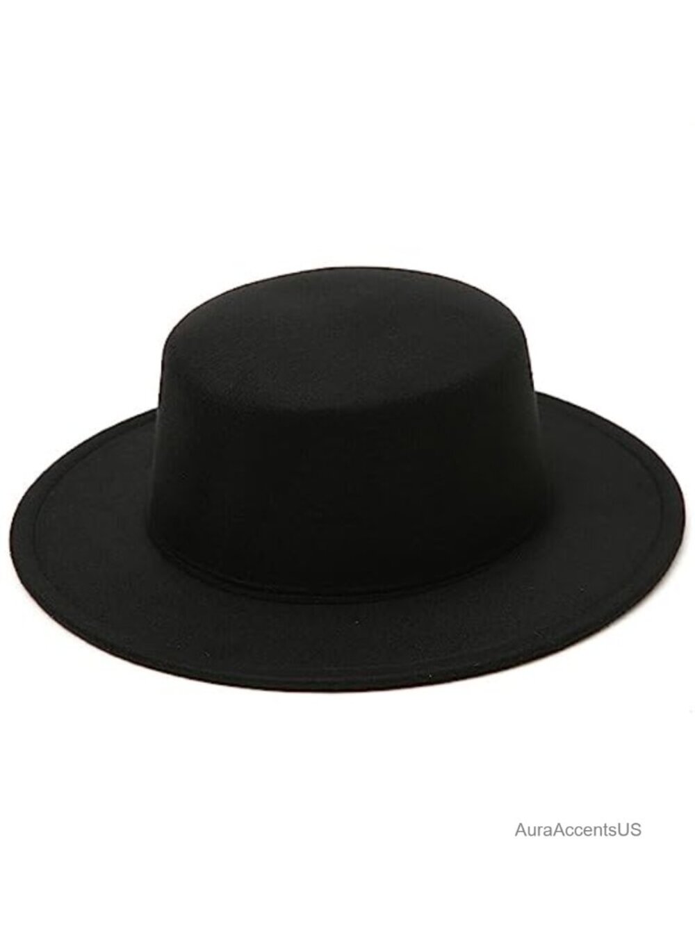Fedora Flat Hat Classic Wide Brim Panama Style Jazz Hat Wedding Party